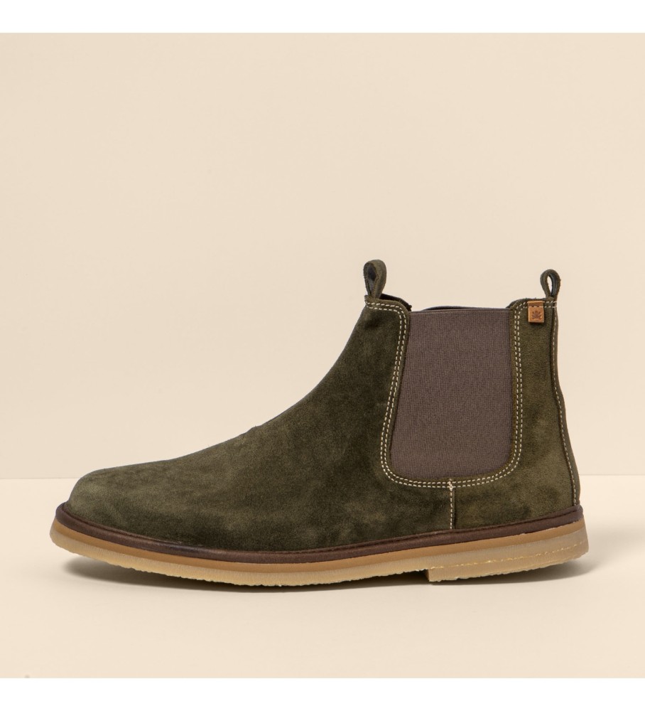 Botas de couro Naturalist N5951 verde lenhador