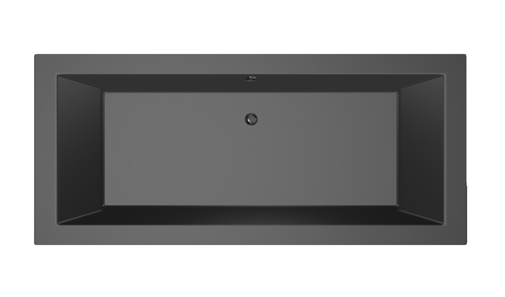 Xenz Society ligbad 170x75x50cm ebony mat zwart