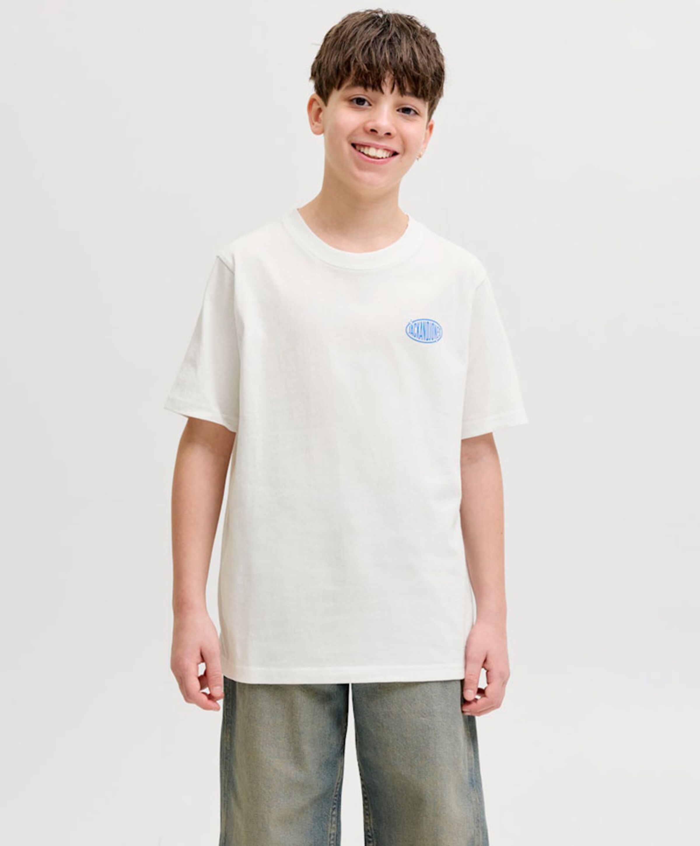 Jack & Jones Jongens T-shirt ecru