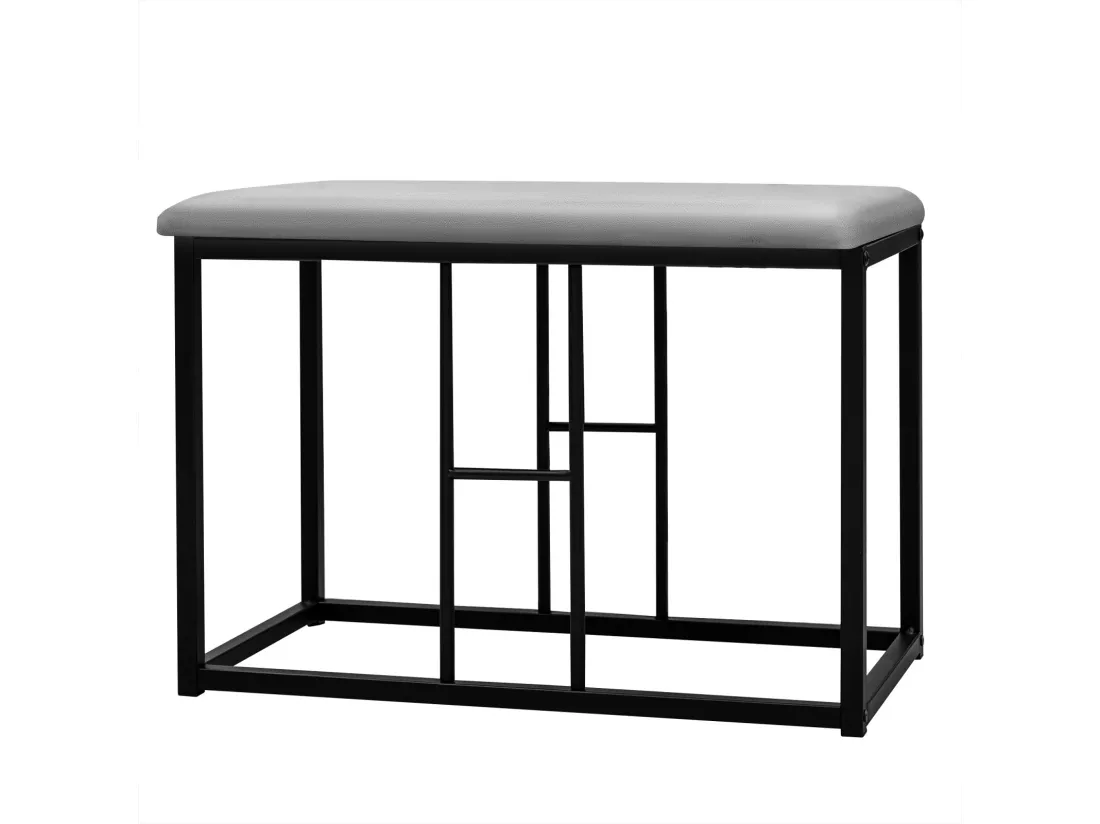 Table à manger ovale 6 personnes, avec 6 tabourets, Effet marbre, en MDF et acier, Charge max 120kg, 140x70x74cm