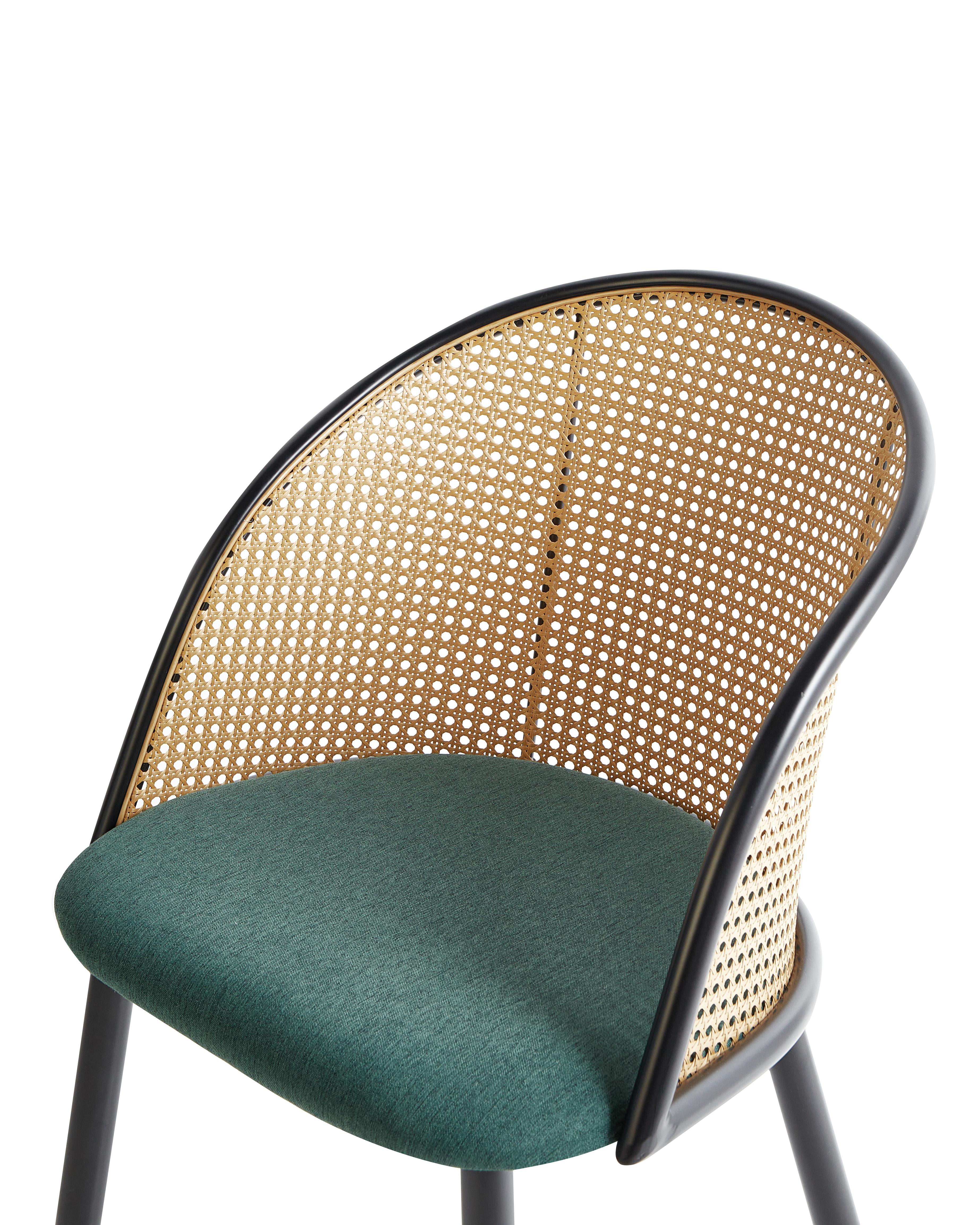 Set van 2 eetkamerstoelen CORNELL Metaal Groen