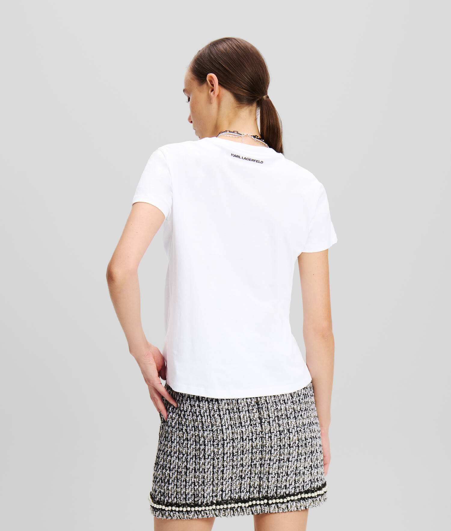 T-SHIRT EN BOUCLÉ KARL SIGNATURE