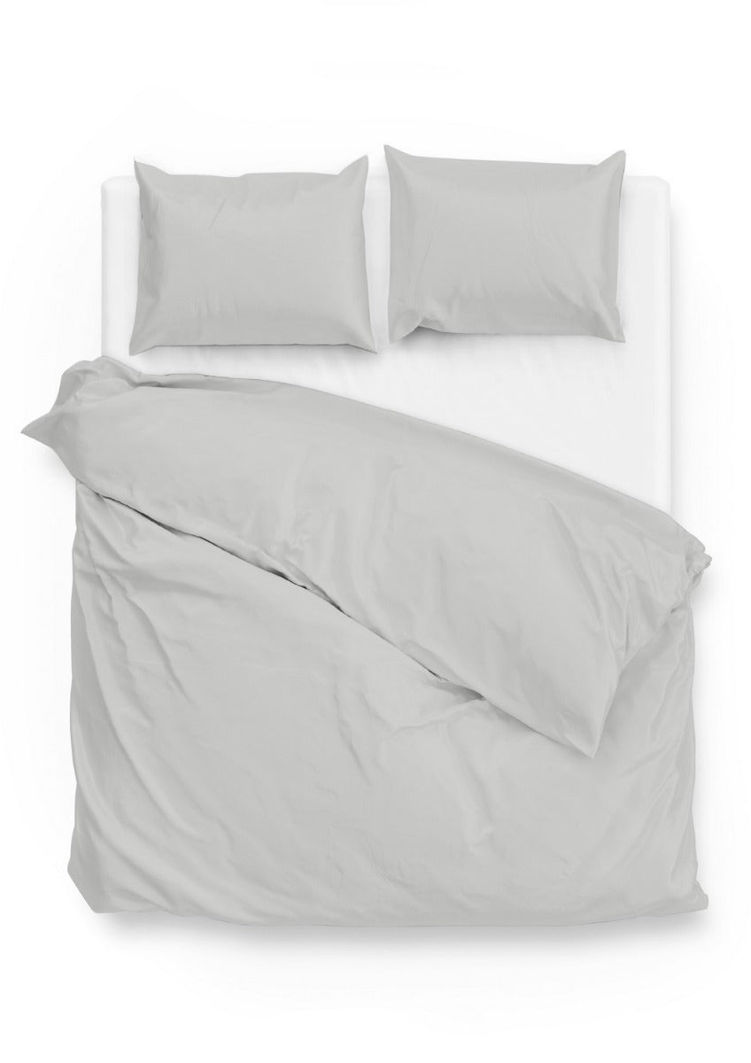 Zo Home Dekbedovertrek Katoen Satijn Satinado Uni - ash grey