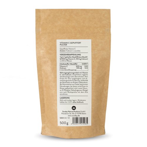 Sunday Natural Products  Vitamin C Pulver Calciumascorbat