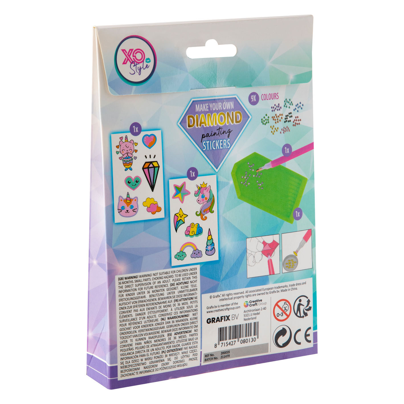 Maak je eigen Diamond Painting Stickers, 12dlg.