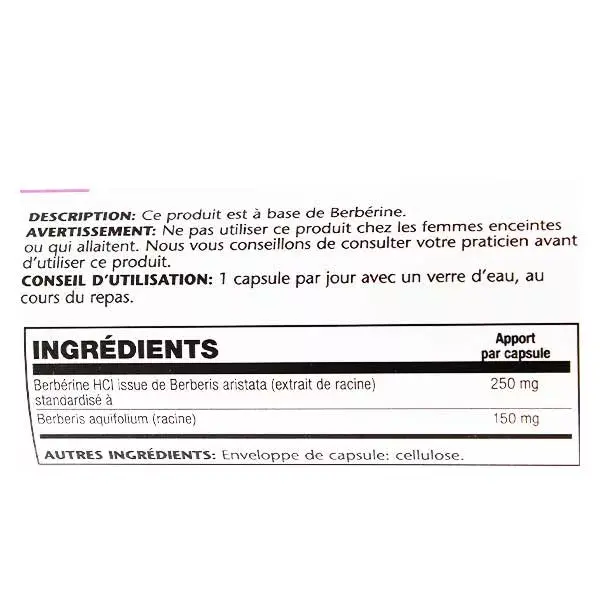 Solaray Berberina 250mg 60 cápsulas vegetais