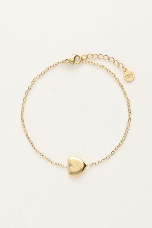 Hart armband met initial