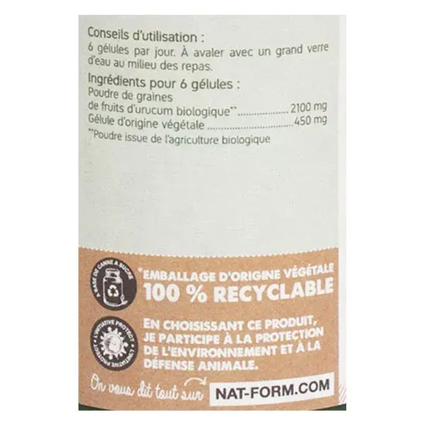 Nat & Form Bio Urucum 200 gélules végétales