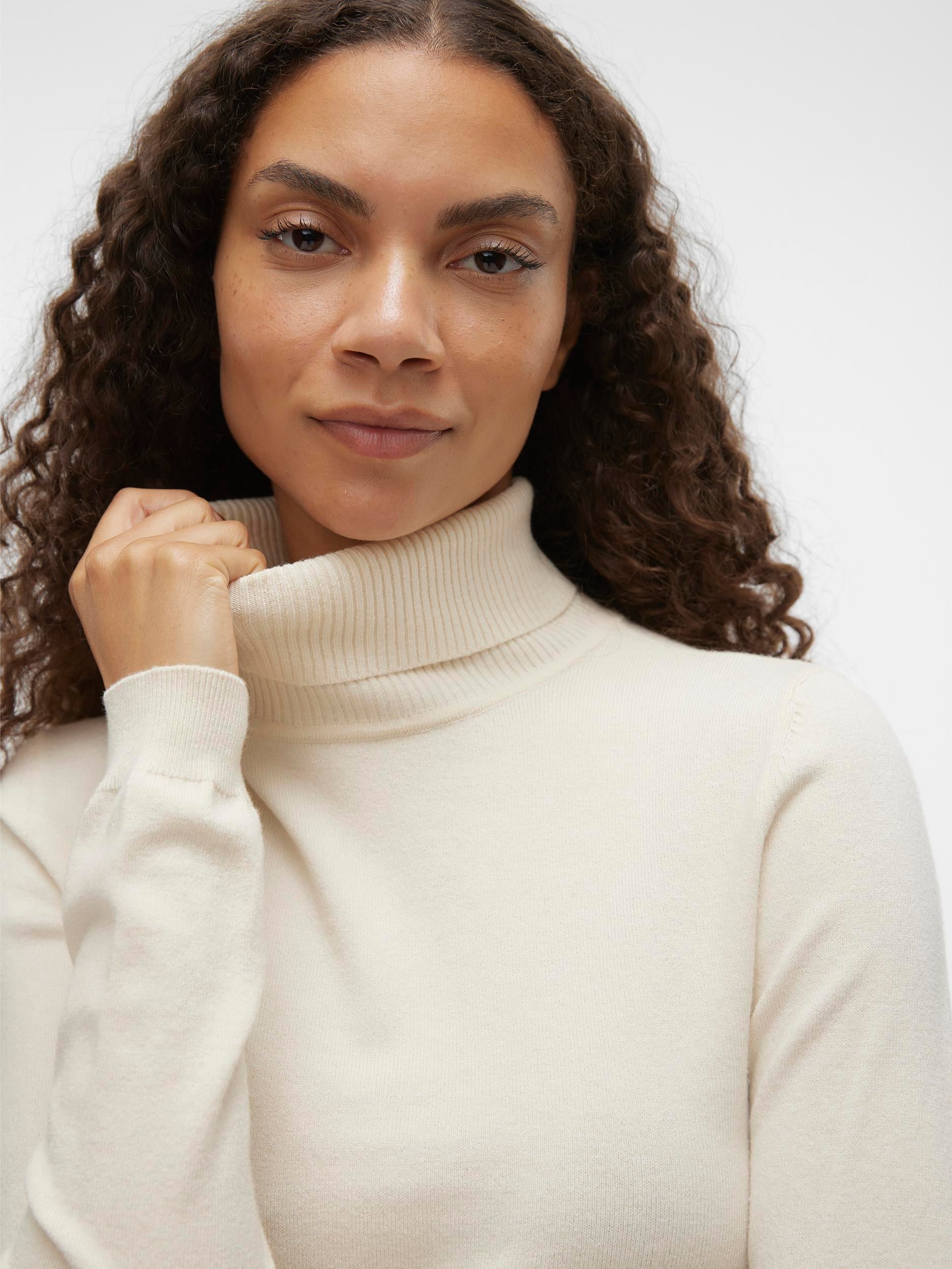 Vero Moda Rollkragenpullover »VMHAPPINESS LS ROLLNK PULLOVE GA BOO REP«