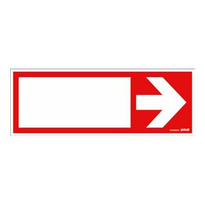 Pickup - Plaque de signalisation - 330 x 120 mm - flèche rouge
