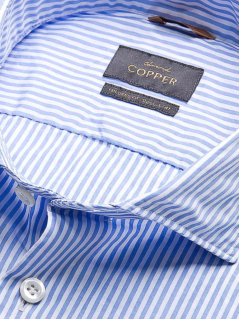 EDWARD COPPER Hemd Tailored Fit hellblau