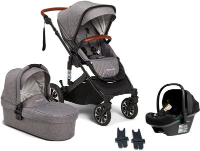 Beemoo Maxi 4 Duovogn Inkl. Beemoo Route i-Size Babybilstol, Grey Black/Black Stone