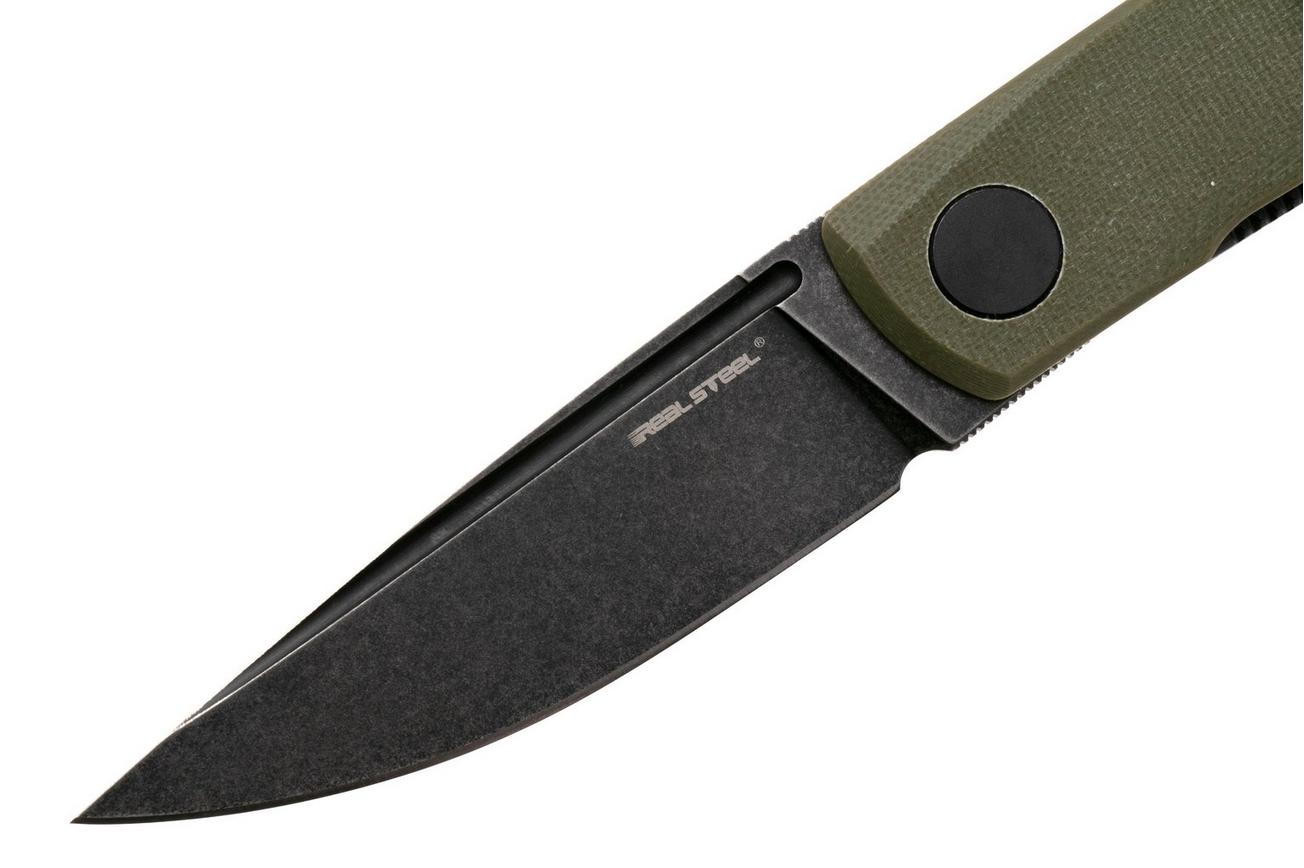 Real Steel Luna Phantom Flipper 7007GB Blackwashed D2, OD Green G10, zakmes, Jakub Wieczorkiewicz design
