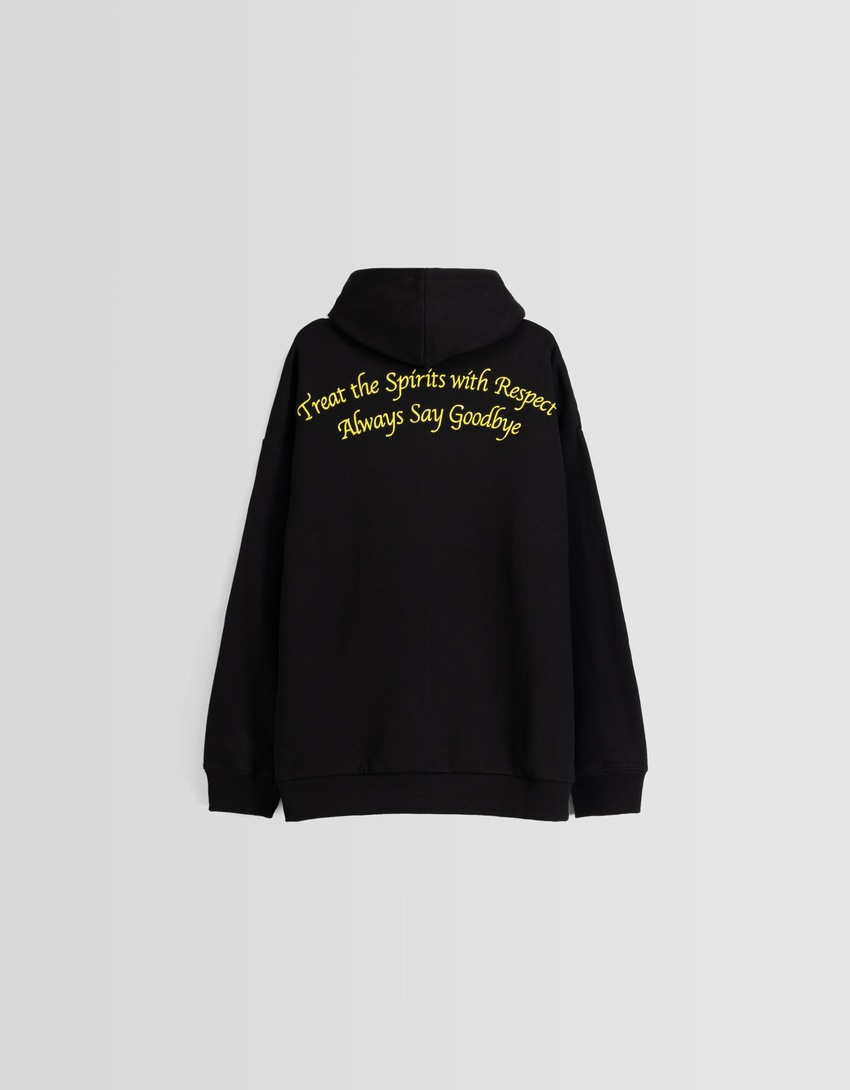 Moletom com capuz estampado