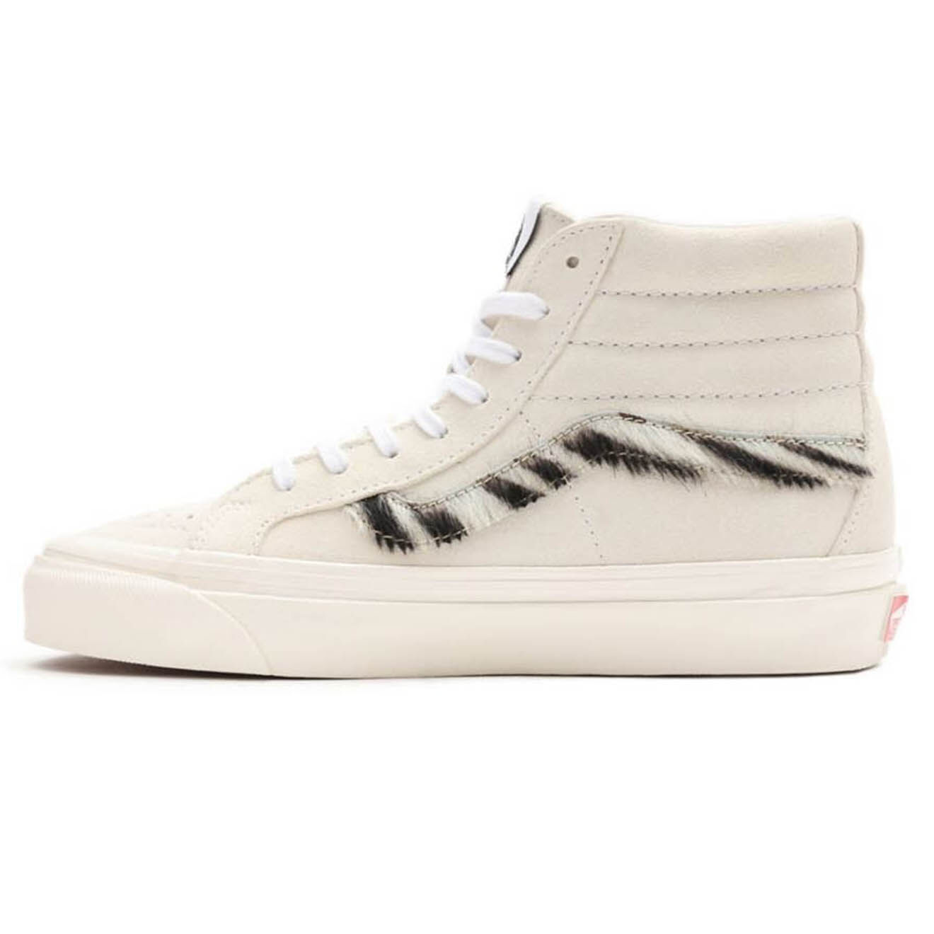 Vans Sneakers en Velours de Cuir Anaheim Factory Sk8-Hi 38 DX blanc/zèbre