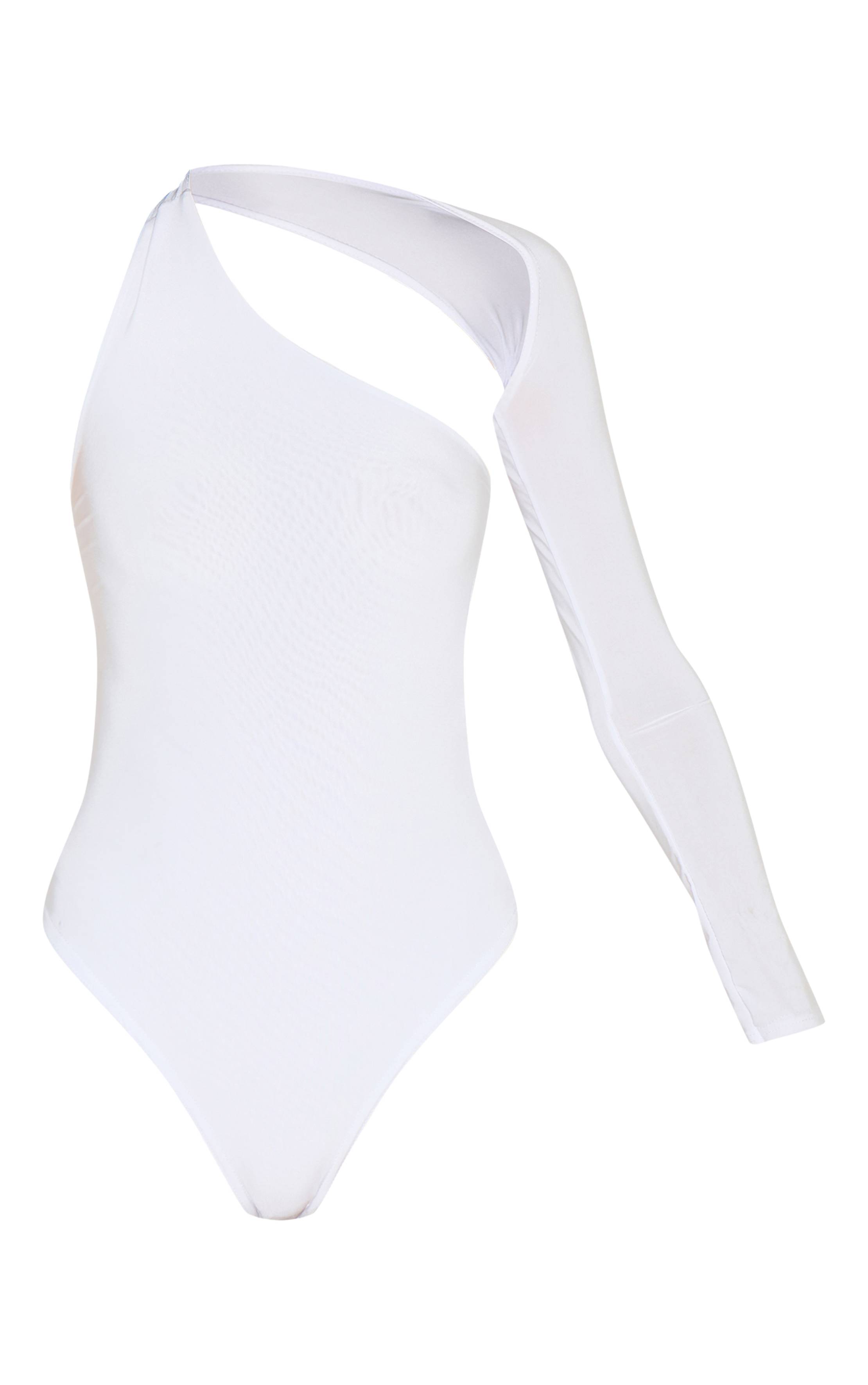Blanc Body Asymétrique À Une Épaule