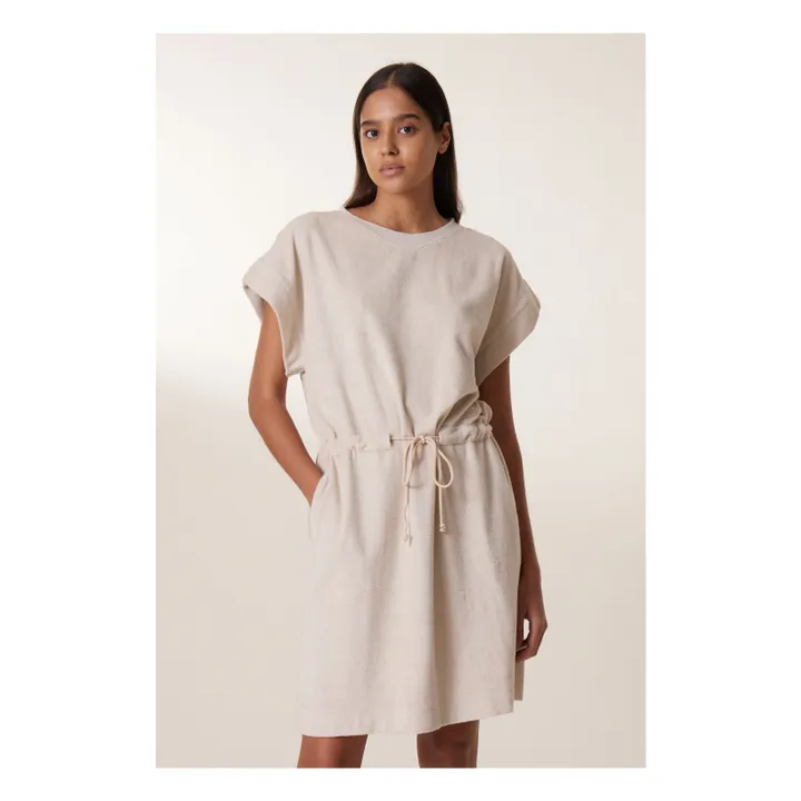 Leon & Harper Robe Rei Eponge Coton Bio | Gris clair