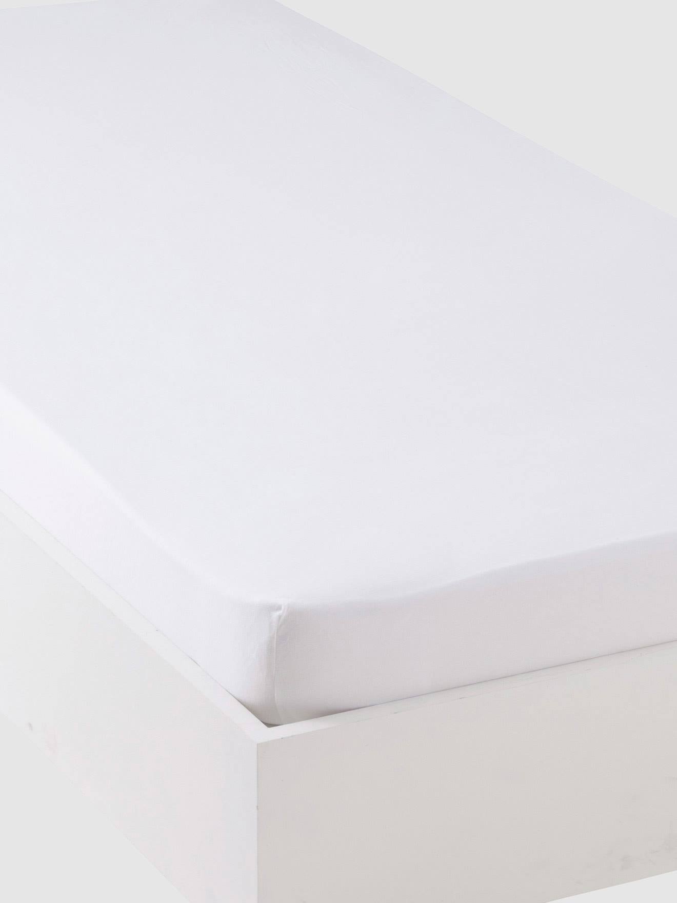 Lençol infantil branco de malha elástica