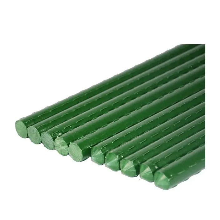 (10er Set) 110cm Garten Pflanzen Stab Blumen Rankhilfe Tomaten Stütze Staudenhalter - Grün