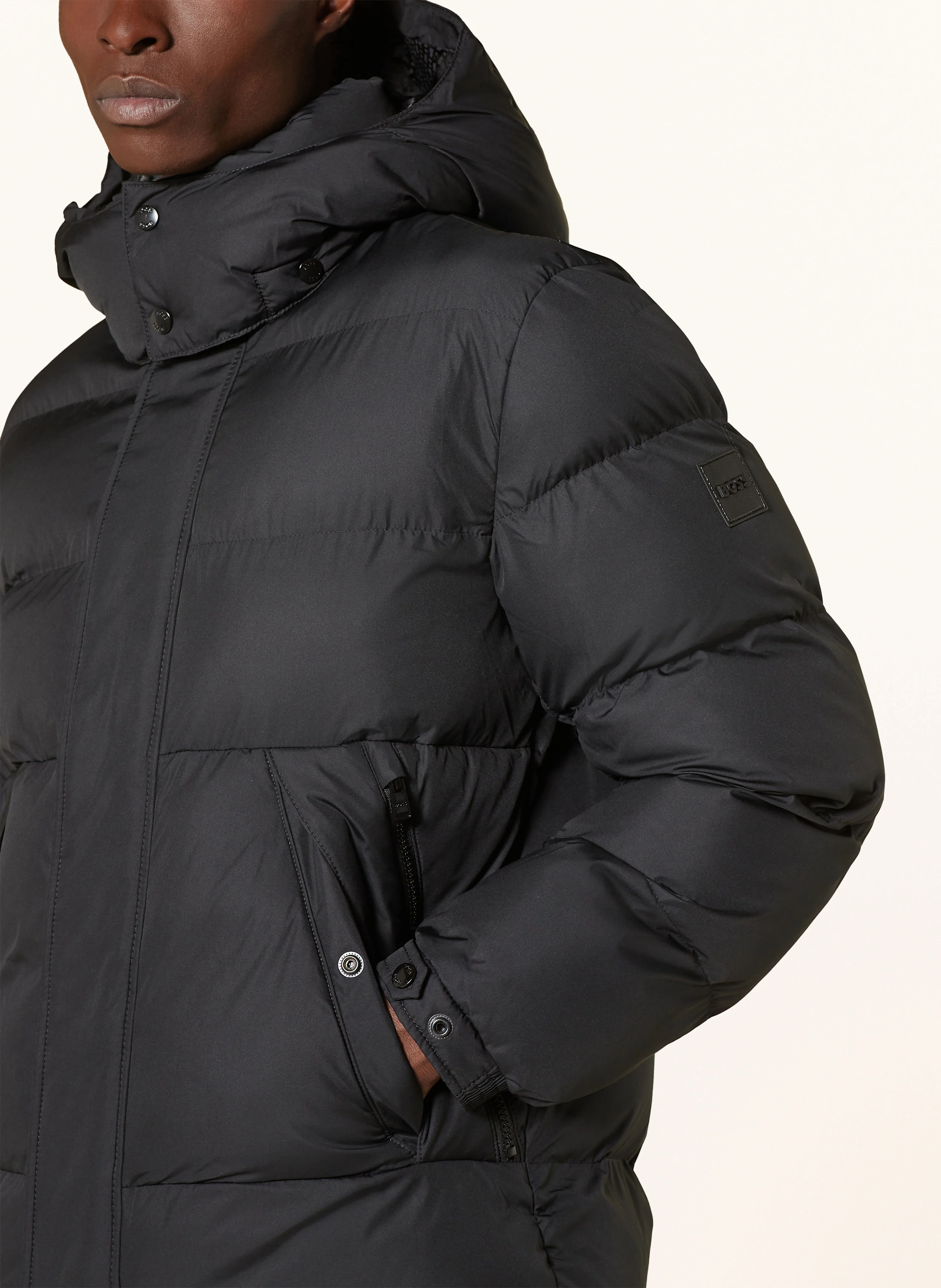 BOSS Steppjacke CORBINIAN mit abnehmbarer Kapuze
