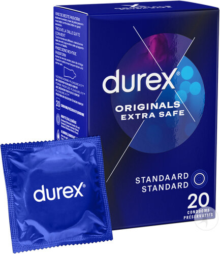 Durex Extra Safe Préservatifs Extra Lubrifiés Extra Protection 20 Préservatifs
