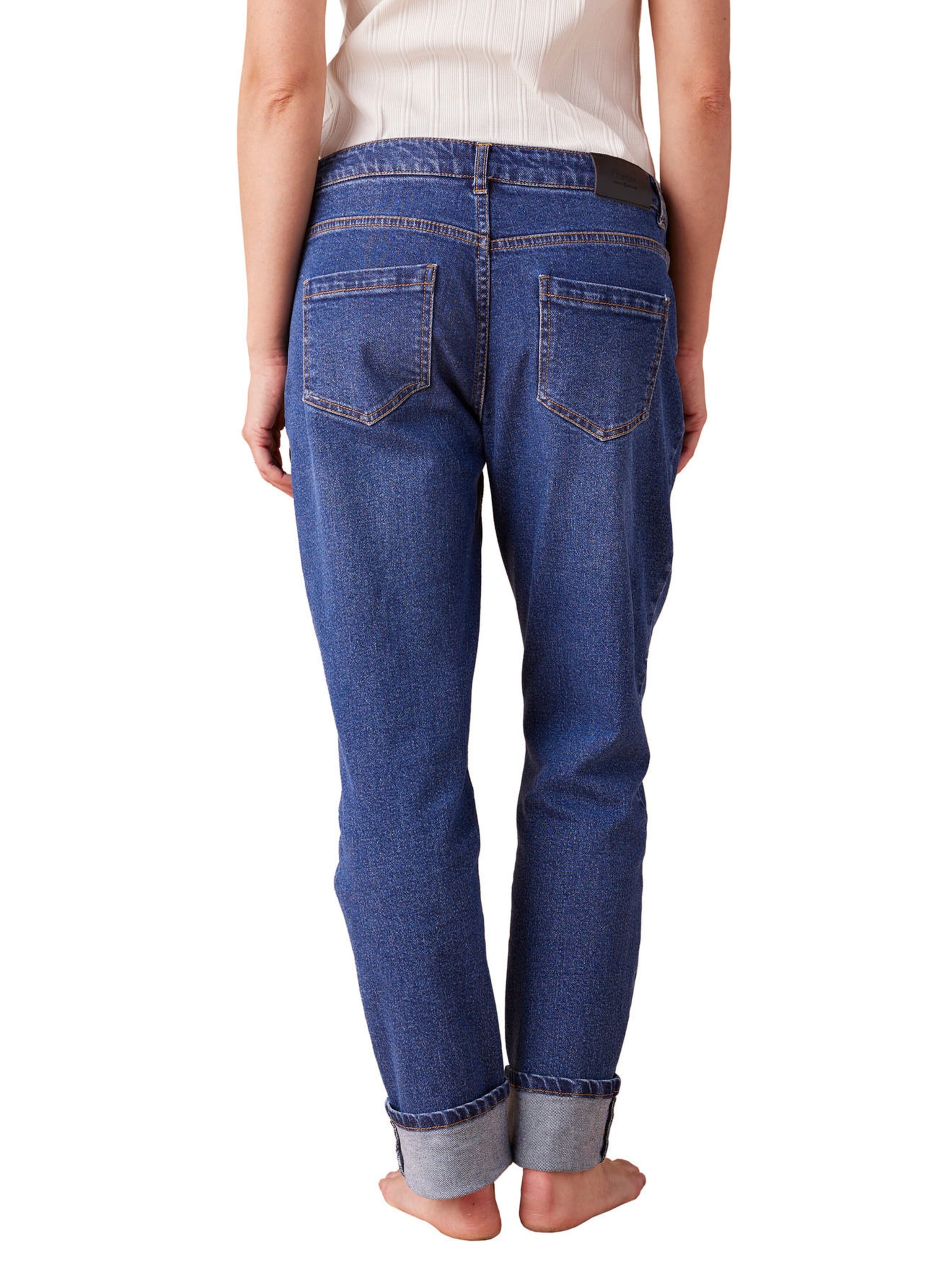 Envie de Fraise Slim-Fit-Umstandsjeans, Seamless-Bund WATERLESS , Bundweite verstellbar dark blue