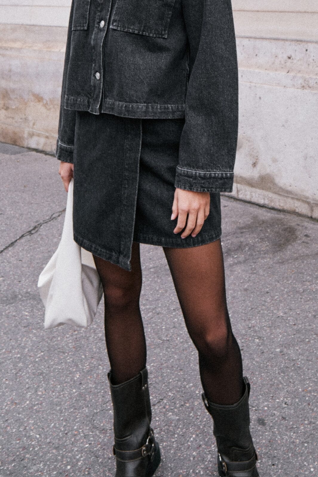 Neo Noir Kendra D Skirt dark grey