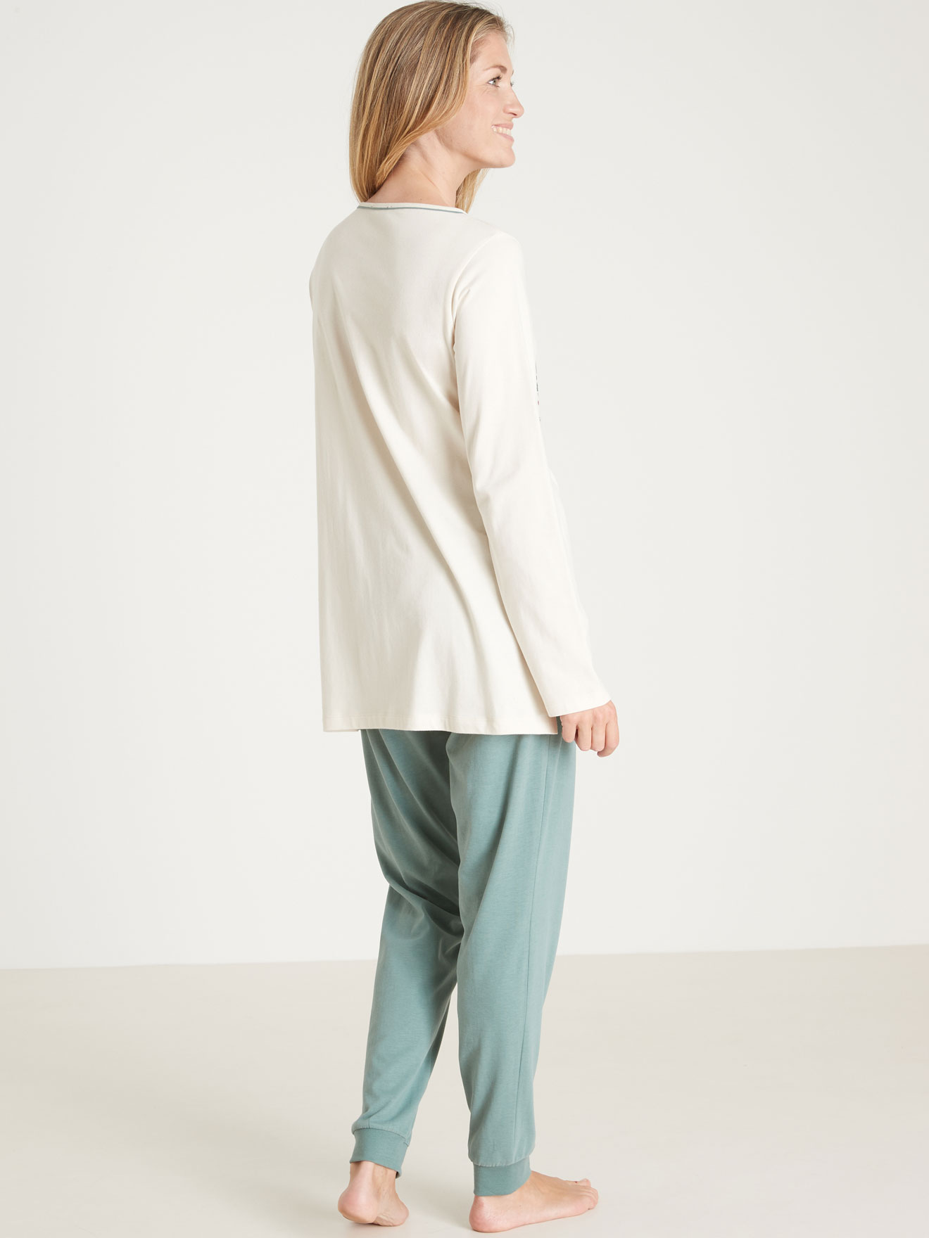 Pyjama intérieur doux coton gratté