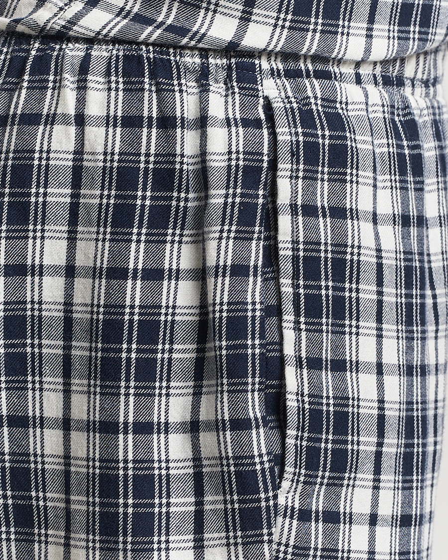 GANT Checked Flannel Pyjama Set Evening Blue