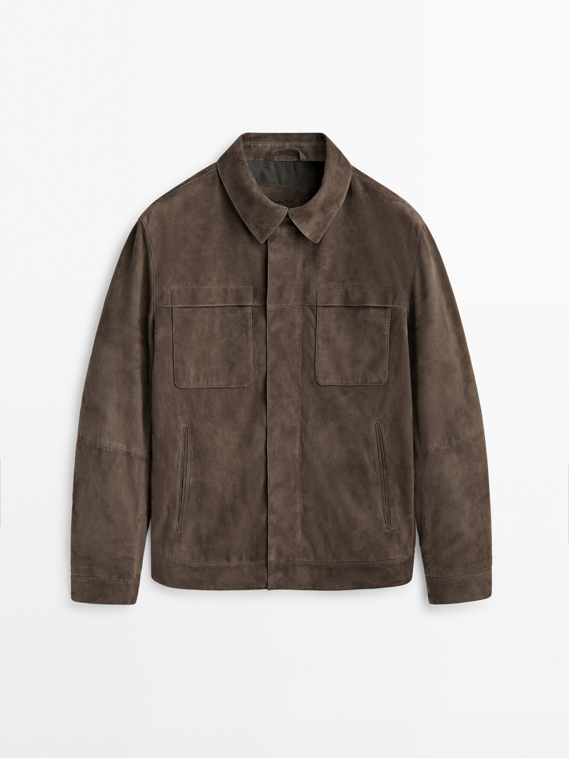 Jaqueta trucker de couro - ANTRACITE