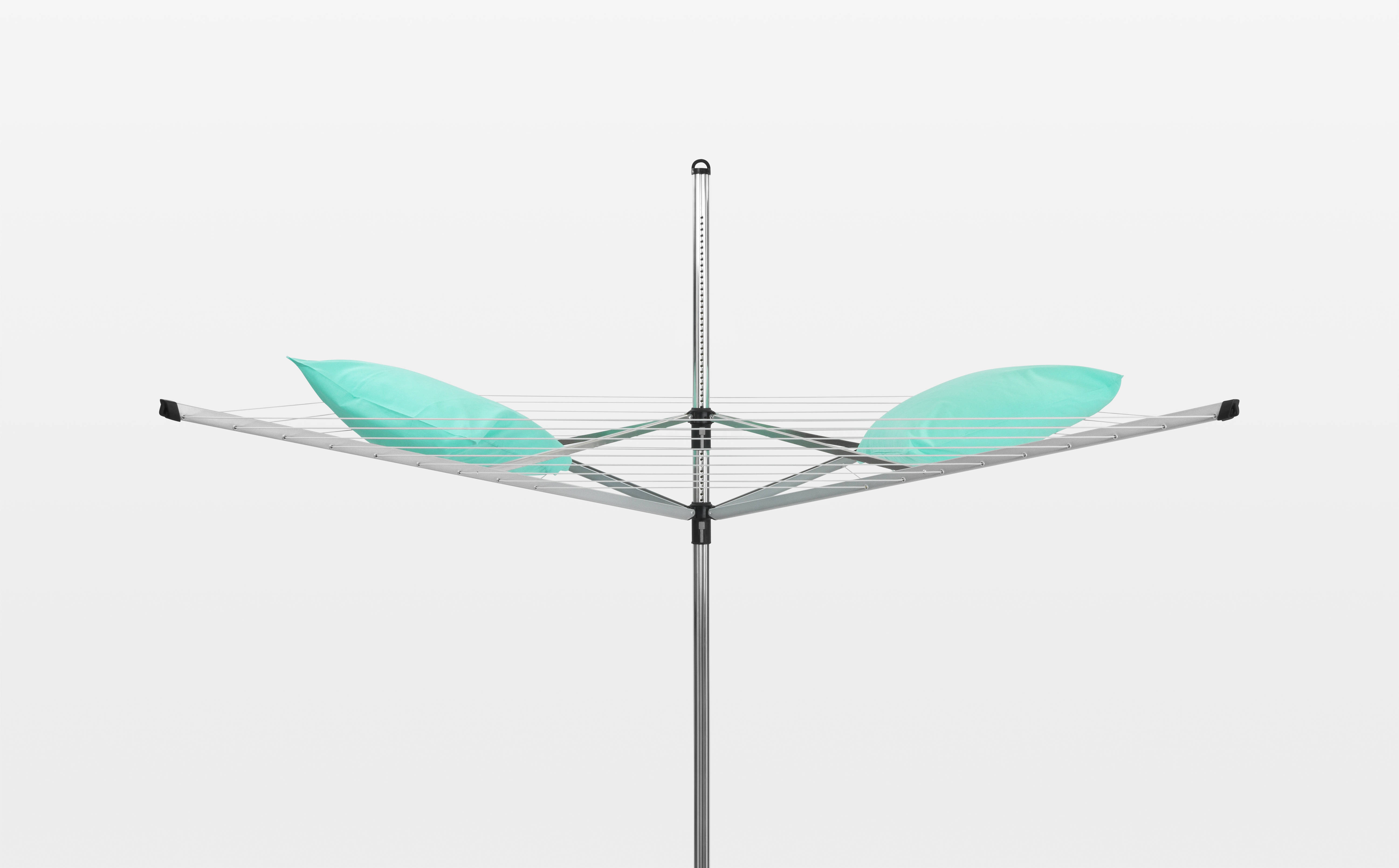 Brabantia Lift-O-Matic Droogmolen - met Metalen Grondanker - 40 m - Metallic grey