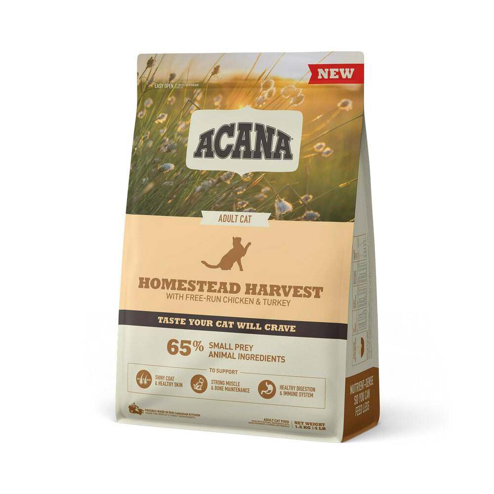Acana Homestead Harvest Cat - Kattenvoer - 1.8 Kilogram - kalkoen, kip