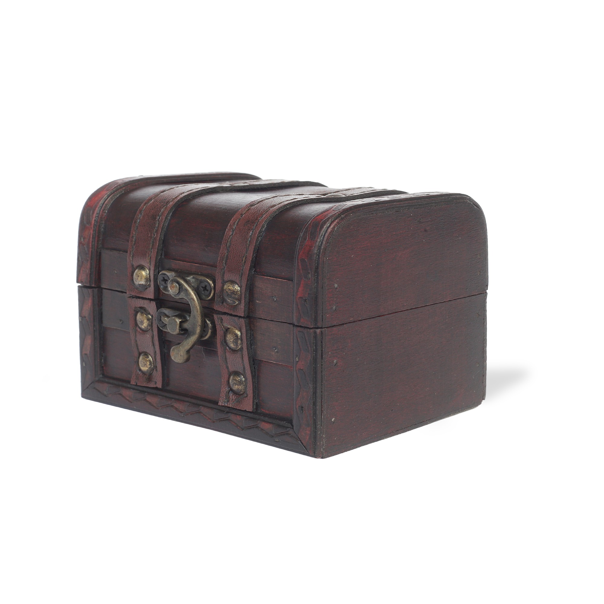 Kofferbox, braun, T 12 cm, B 9 cm, H 8,5 cm von fischer's lagerhaus
