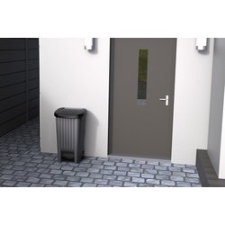 Poubelle, 100 litres, plastique, anthracite