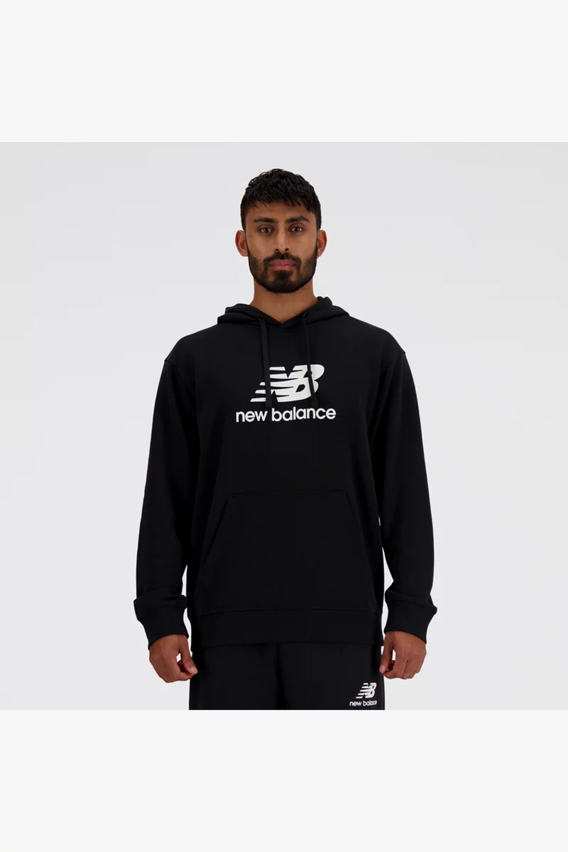 New Balance Sport Essentials Stacked Logo French Terry Herren Hoodie