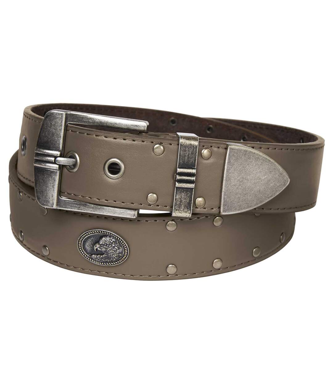 Ceinture Cloutée en Croûte de Cuir