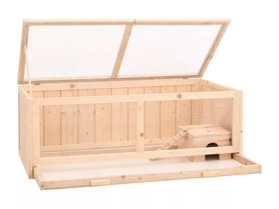 Cage à hamster 104x52x38 cm bois massif de sapin