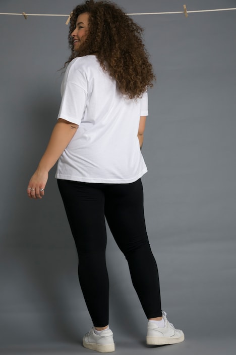 Leggings Doppelpack, schmal, High Waist, Elastikbund
