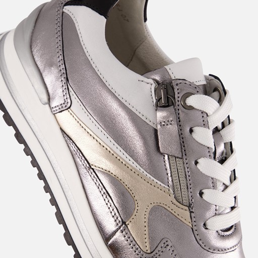 Gabor Sneakers zilver Leer
