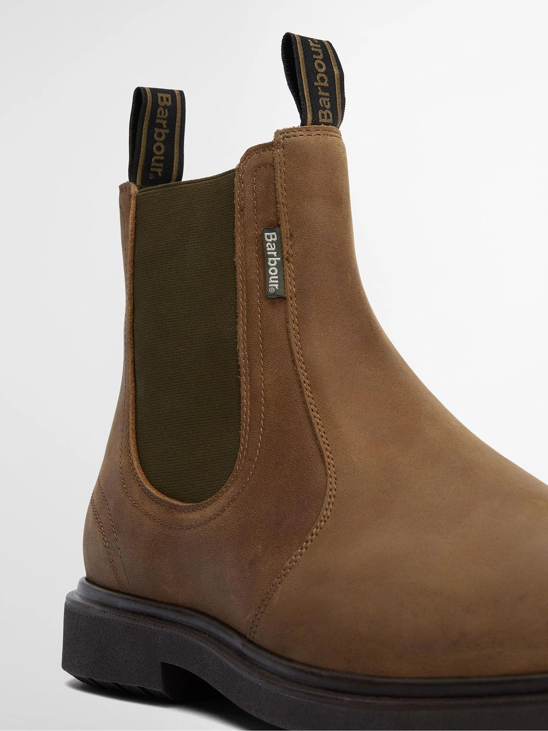 Lichtbruin - Barbour® Hale leren Chelsea laars