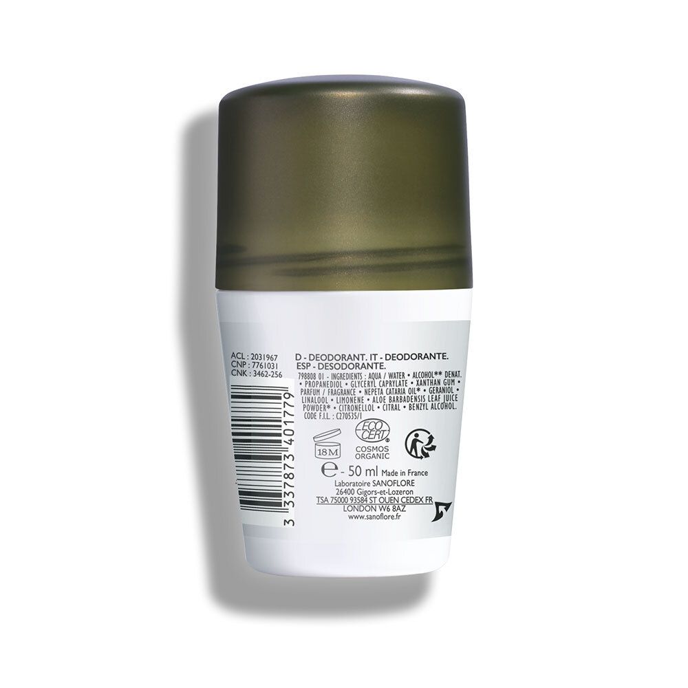 SANOFLORE Lot*2 Deodorant 24h Baumwolle Wirksamkeit 24h Bio-zertifiziert 50mlx2