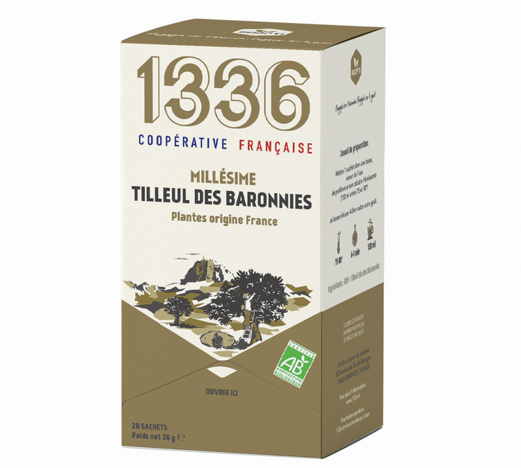 Infusion Bio Millésime Tilleul des Baronnies - 20 sachets fraicheurs - SCOP TI