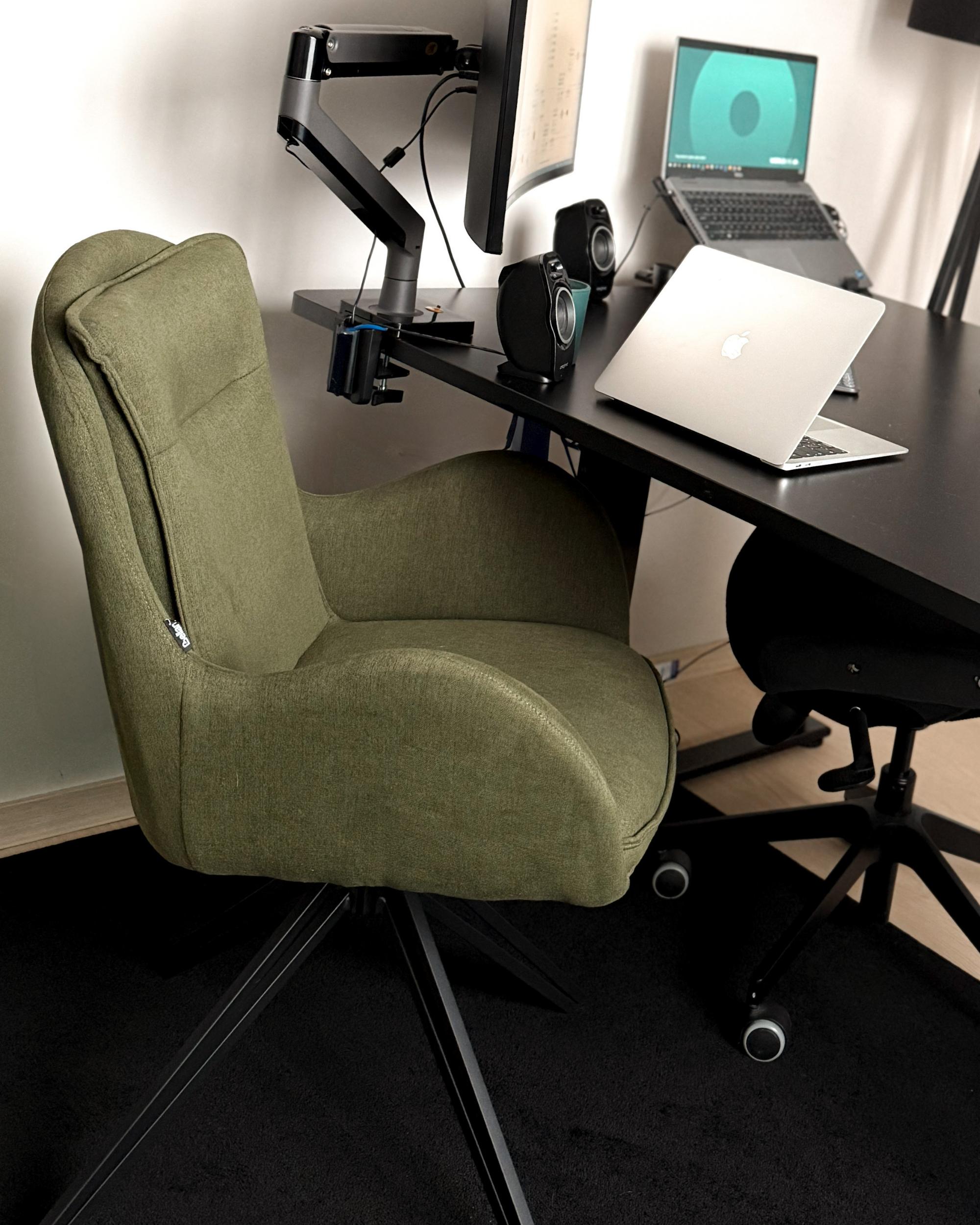 Set van 2 eetkamerstoelen draaibaar AVELAR Donkergroen