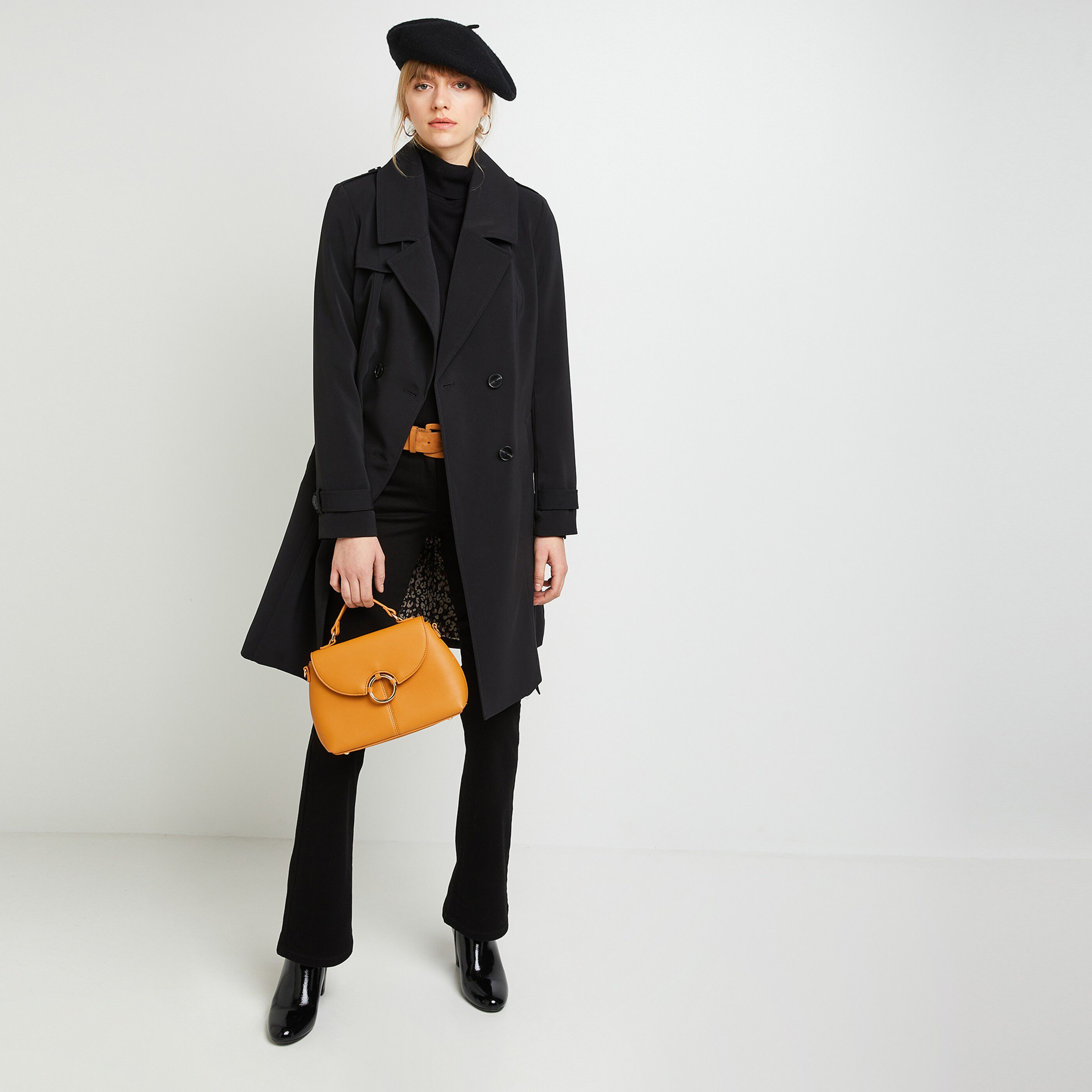 Manteau trench femme - NOIR