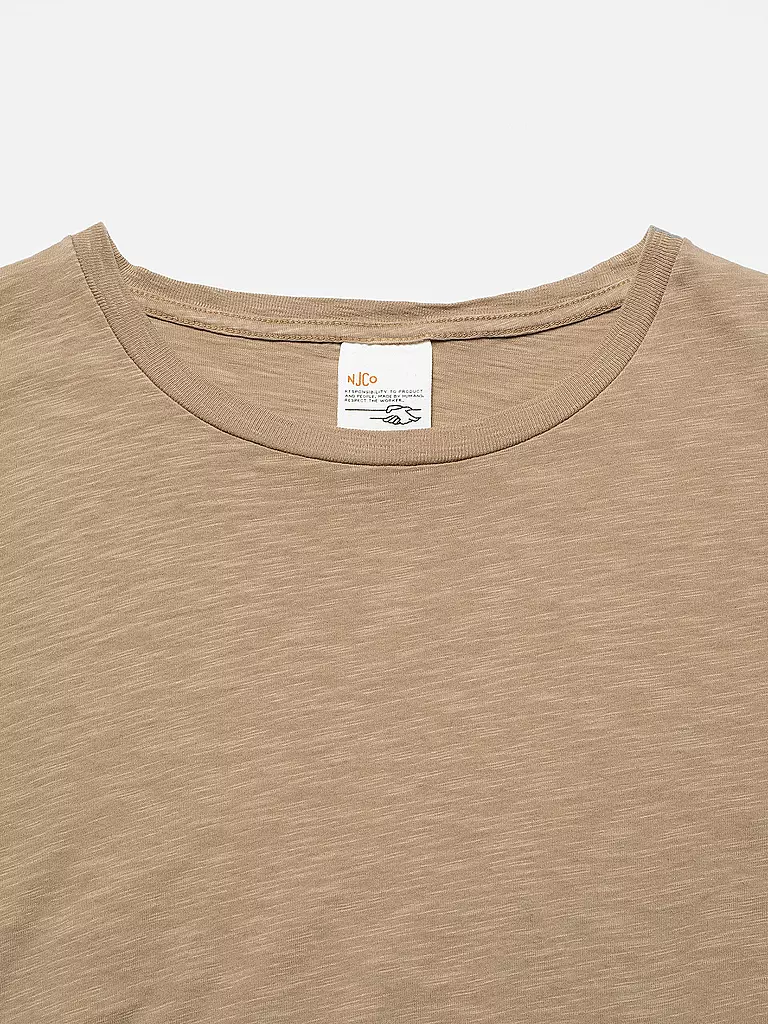 NUDIE JEANS T-Shirt ROFFE beige