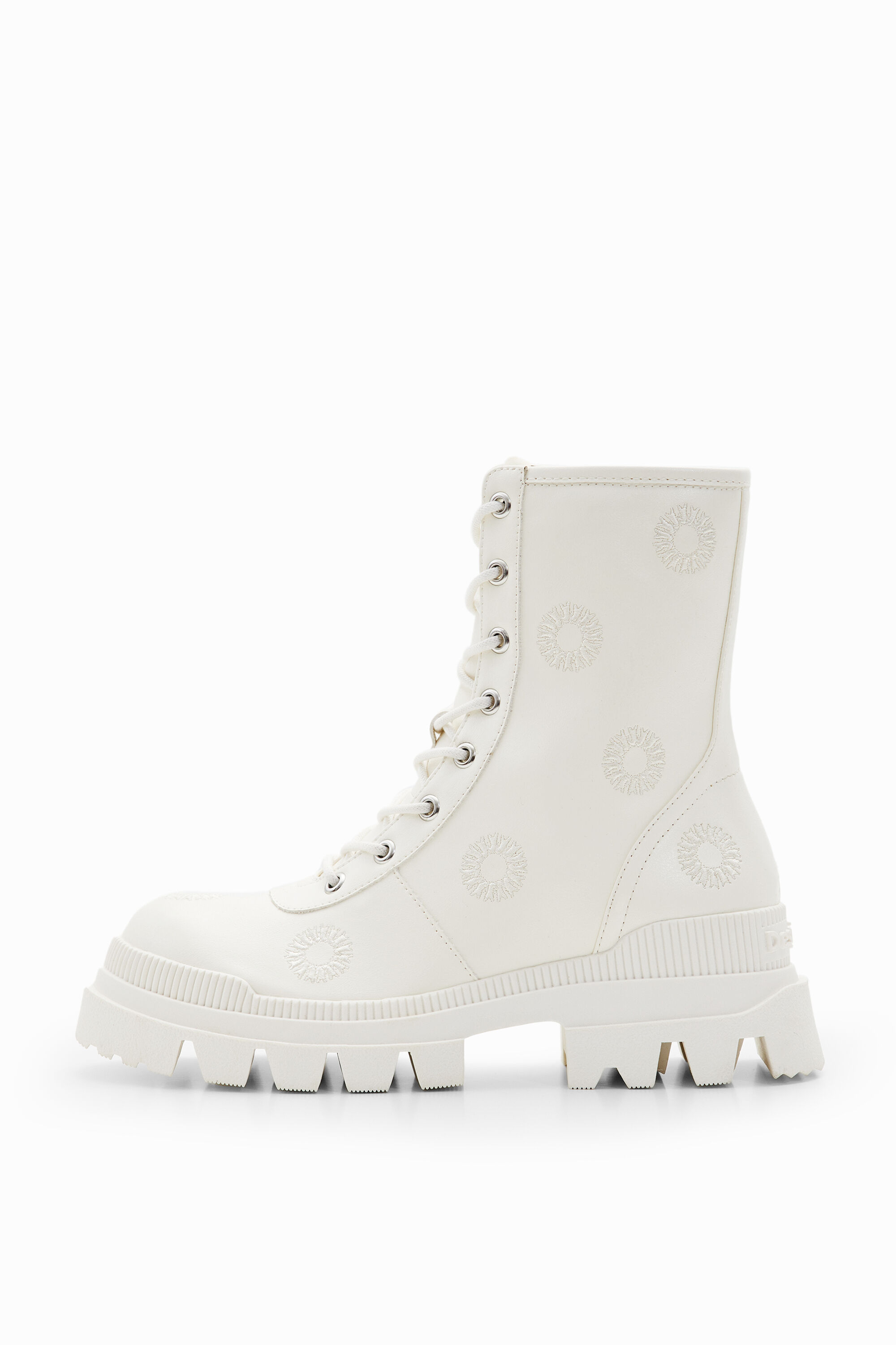 Bottes track broderies