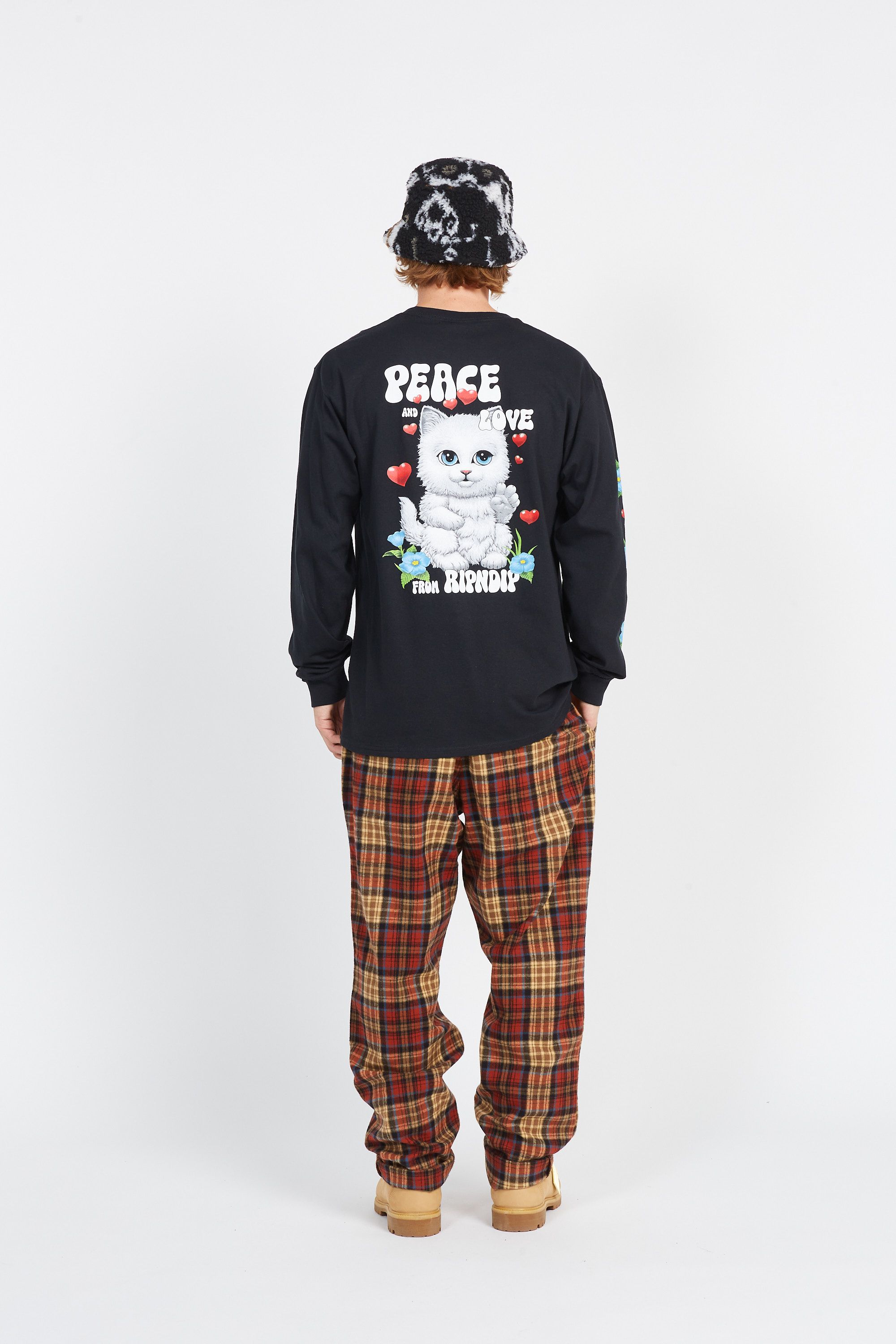 RIPNDIP T-shirt Peace Love Ripndip Long Sleeve Noir