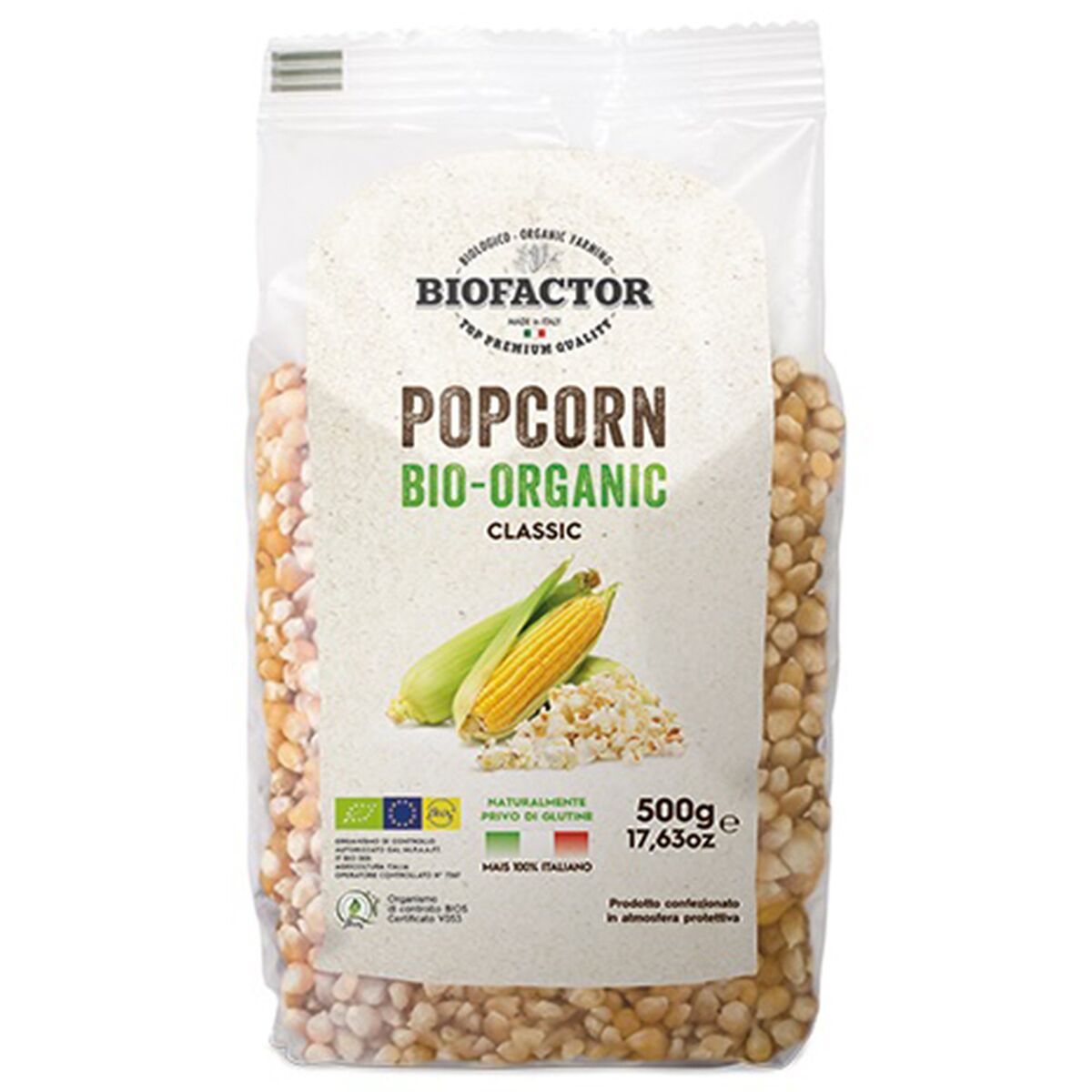 Økologisk popcorn, 500g