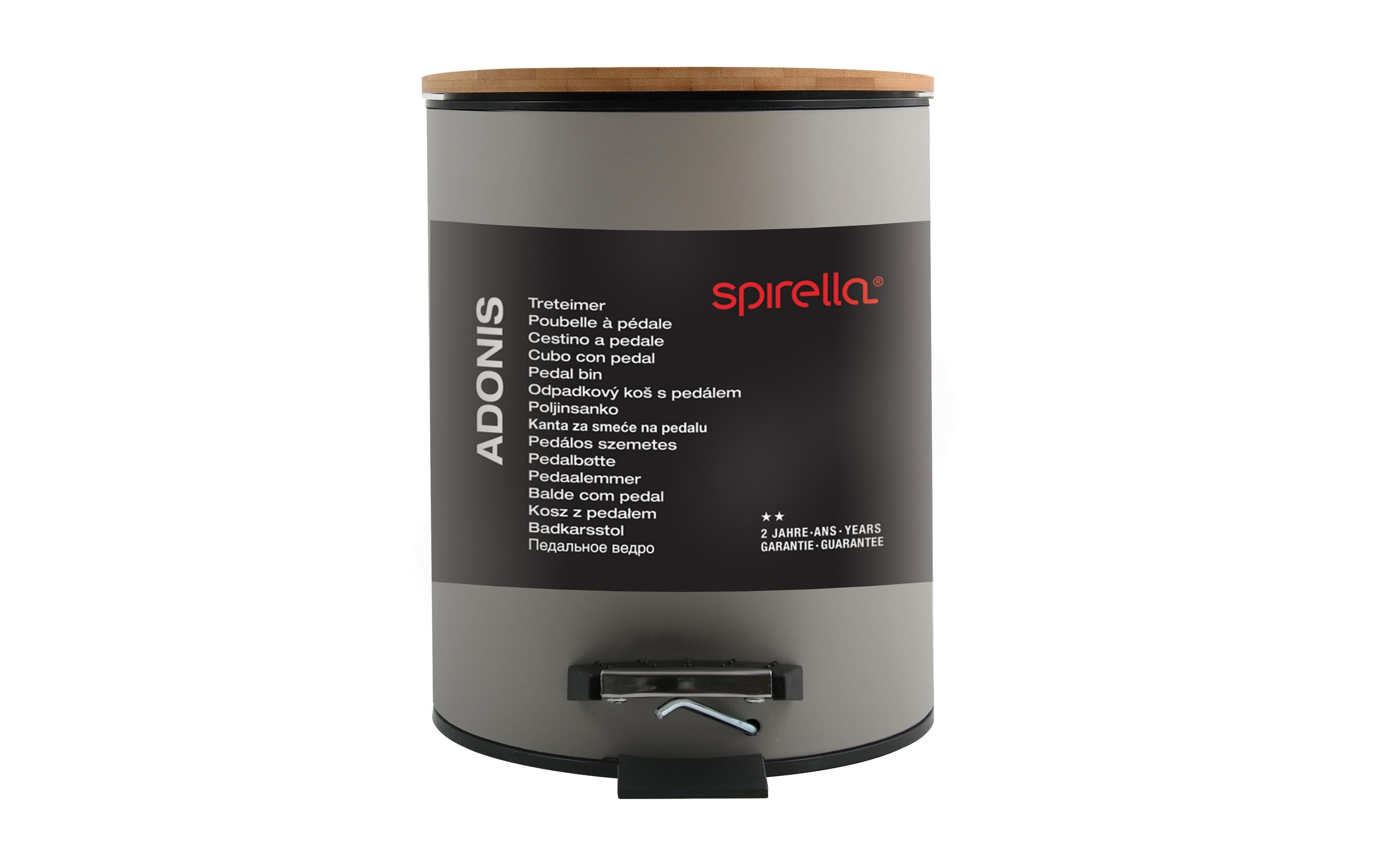 Treteimer Adonis 5 l, TaupeTreteimer mit Soft-Close-Deckel