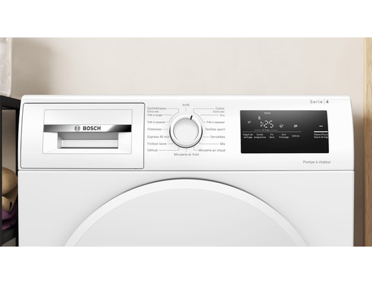 BOSCH - Sèche-linge pompe à chaleur WTH8300DFR, Série 4, Easy Clean